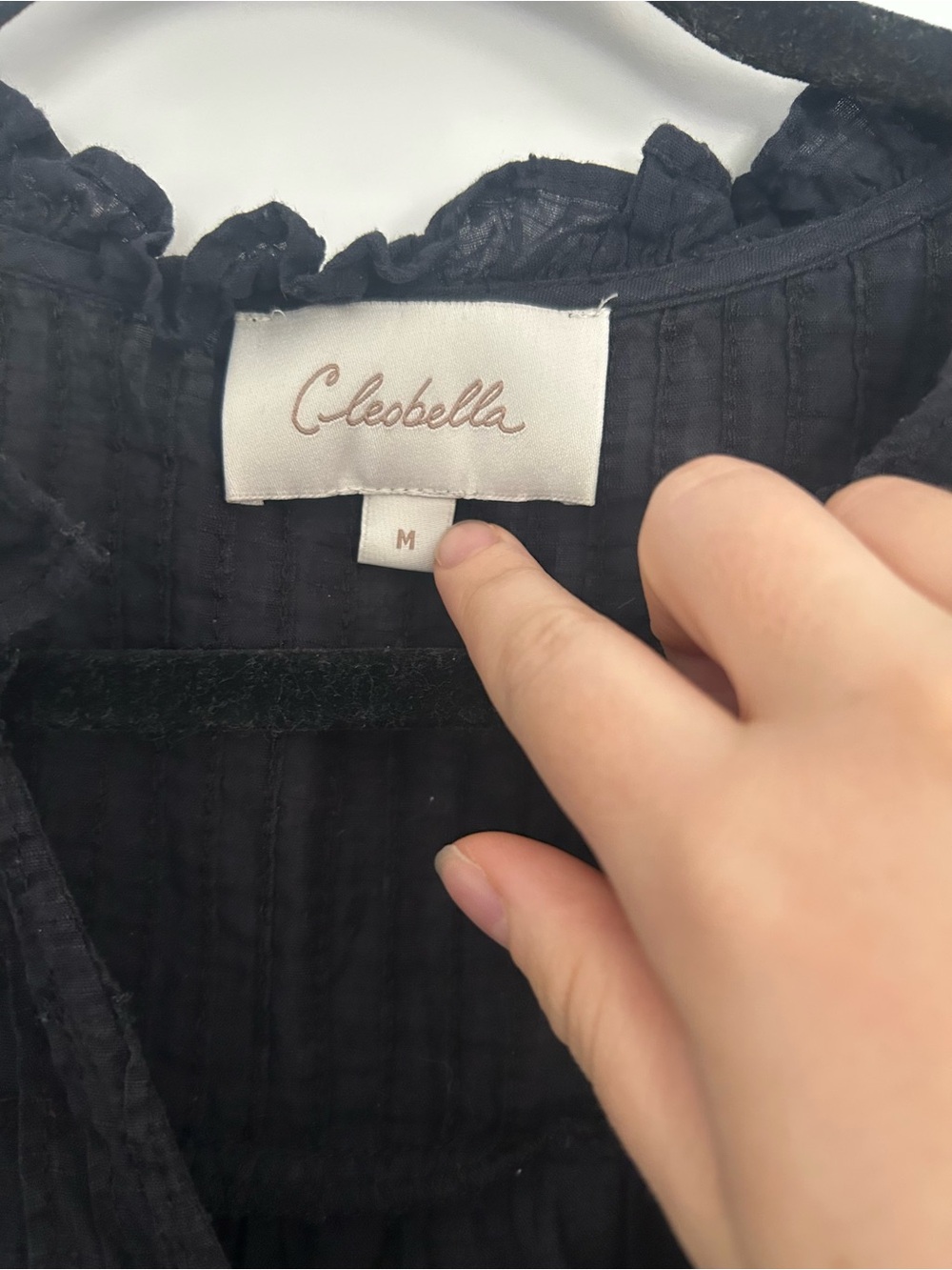 Cleobella Pintuck Ruffle Button Front Blouse - Picture 4 of 6